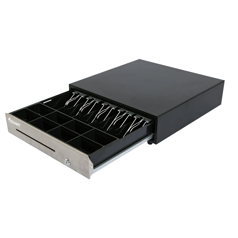 OCOM cash drawer shown open
